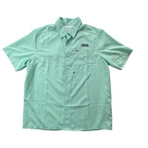 Eddie Bauer Men's Woven Tech Shirt Green Tint Size XL